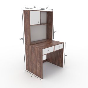 میز تحریر  با قفسه کتاب کمد دار